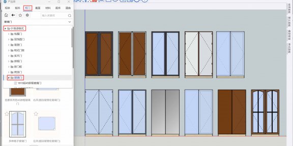 门板模块代码911生成的玻璃柜门没有边框？|筑木筑巢如何生成有边框的玻璃门样式？
